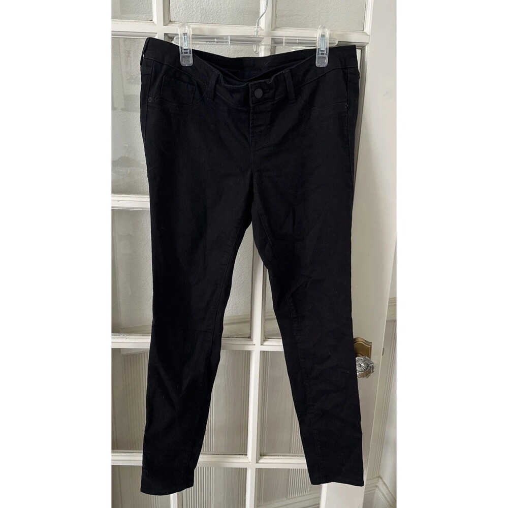 Old Navy Maternity Full Panel Rockstar Super Skinny Black Jeans Womens 10 Long